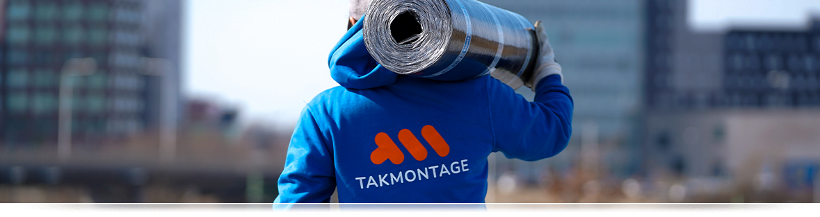 Takläggare i Skåne med takpapp inför takläggning